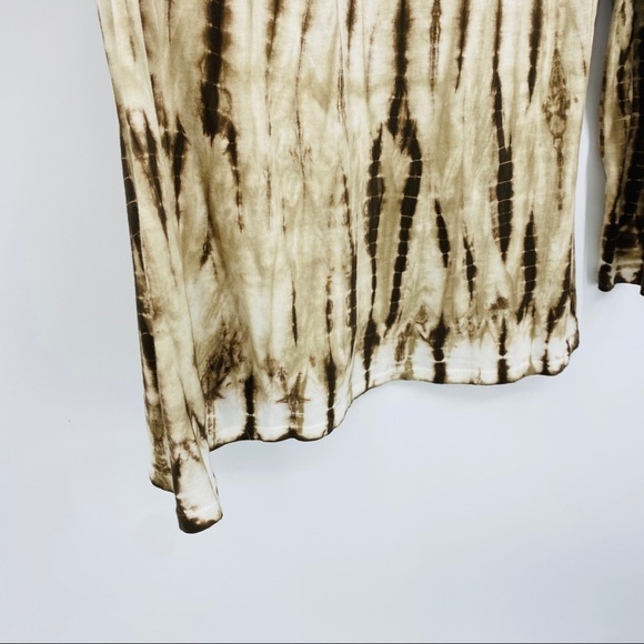 J. Jill Brown/White Tie-dyed Long-sleeve Tee Shirt - Picture 5 of 14